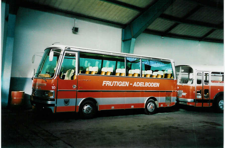 (002'012) - AFA Adelboden - Nr. 10/BE 26'701 - Setra (ex Fr�hlich, Z�rich) im November 1987 im Autobahnhof Adelboden