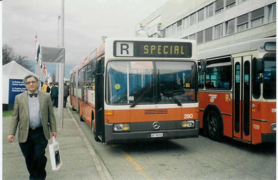 (016'510) - TPG Gen�ve - Nr. 290/GE 96'166 - Mercedes am 16. M�rz 1997 in Gen�ve, Palexpo