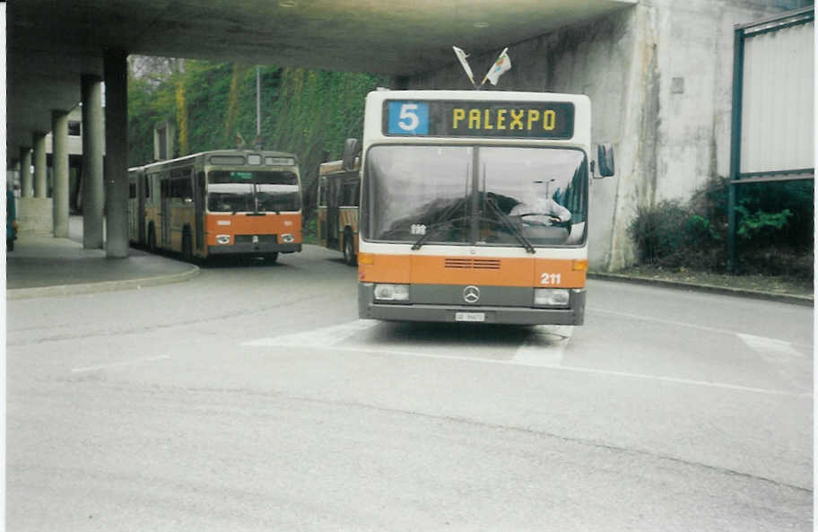 (016'515) - TPG Gen�ve - Nr. 211/GE 96'672 - Mercedes am 16. M�rz 1997 in Gen�ve, Palexpo