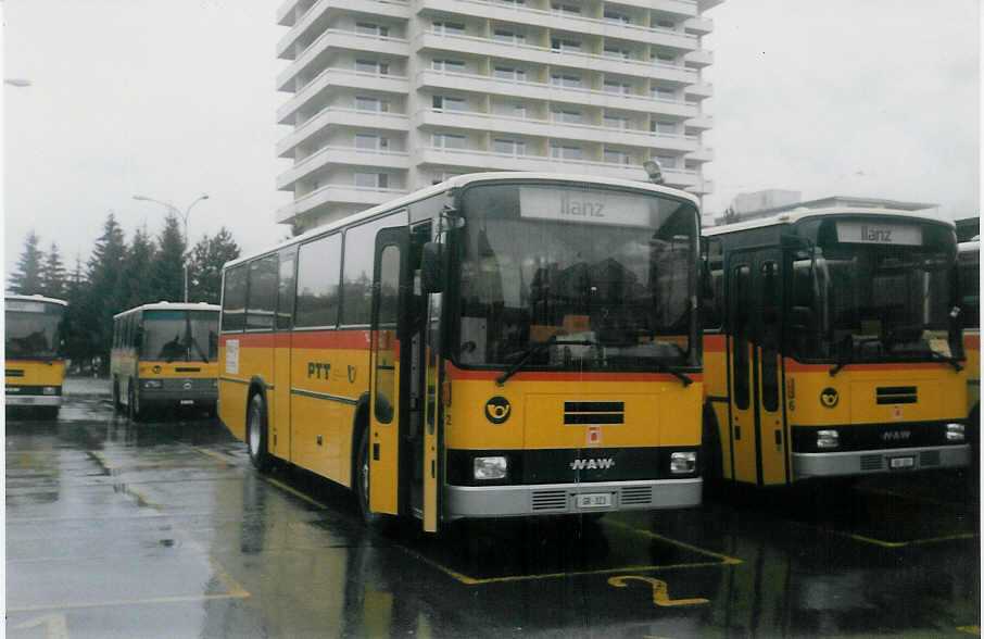 (018'330) - Sol�r&Fontana, Ilanz - Nr. 2/GR 323 - NAW/R&J am 2. August 1997 beim Bahnhof Ilanz