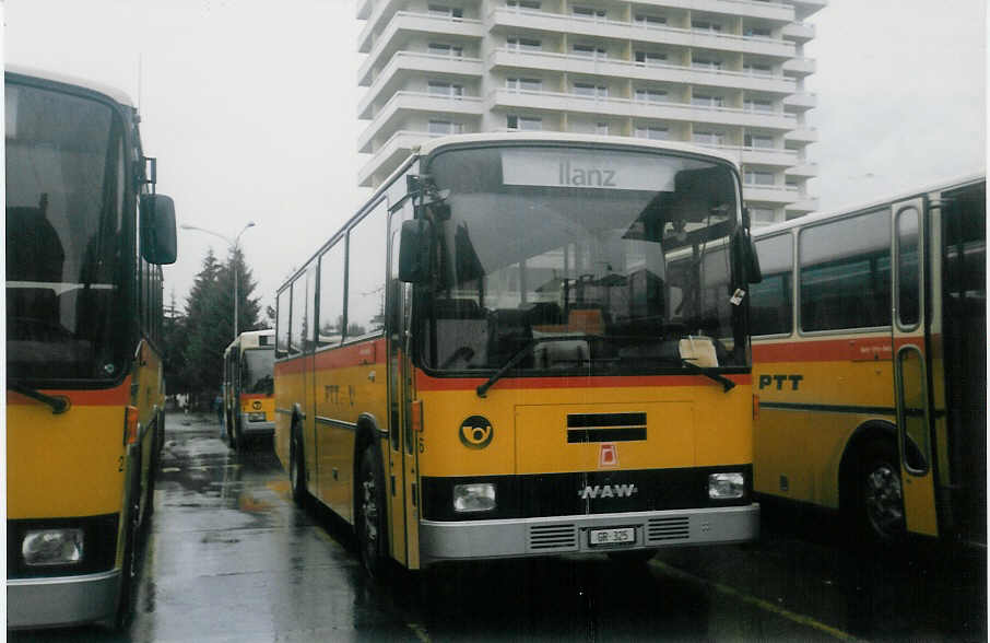 (018'331) - Sol�r&Fontana, Ilanz - Nr. 6/GR 325 - NAW/R&J am 2. August 1997 beim Bahnhof Ilanz