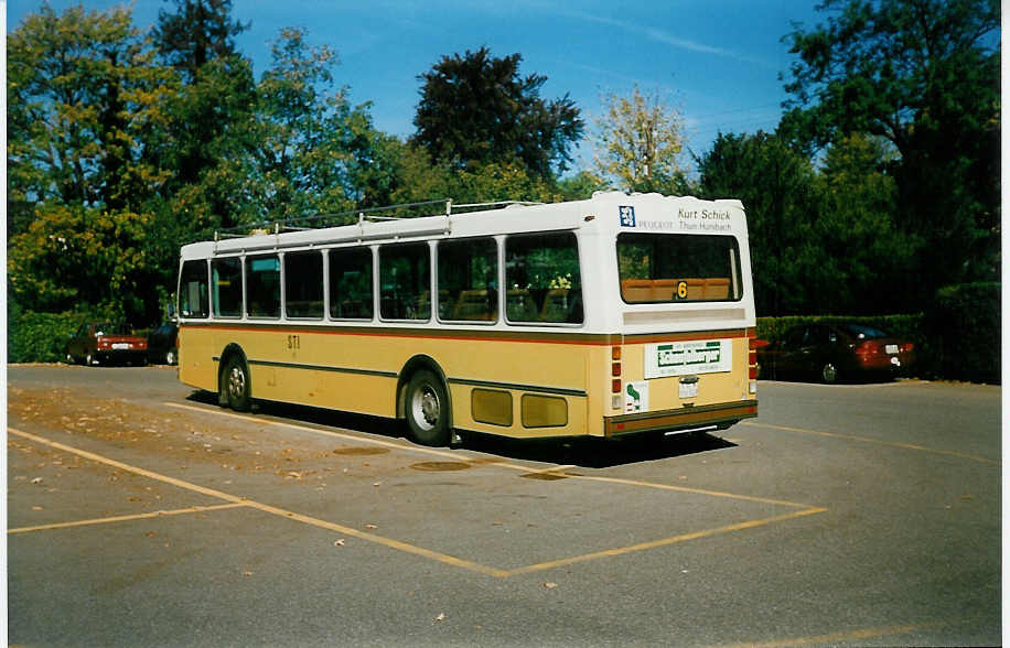 (020'233) - STI Thun - Nr. 49/BE 396'549 - Saurer/R&J am 18. Oktober 1997 bei der Schiffl�ndte Thun