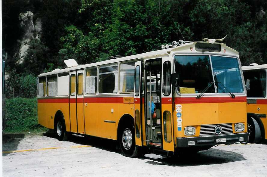 (025'408) - Gadliger, Horgen - ZH 293'555 - Saurer/T�scher (ex Lienert&Ehrler, Einsiedeln; ex Lienert, Eindsiedeln) am 15. August 1998 in Heitenried, Sensegraben