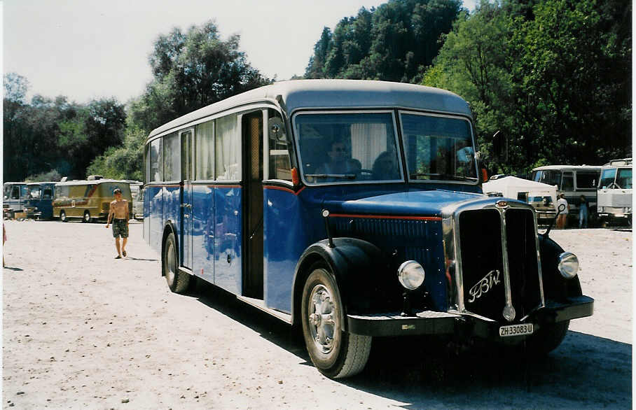 (025'435) - Wegm�ller, Attikon - ZH 33'083 U - FBW/T�scher (ex P 24'596; ex P 1442) am 15. August 1998 in Heitenried, Sensegraben