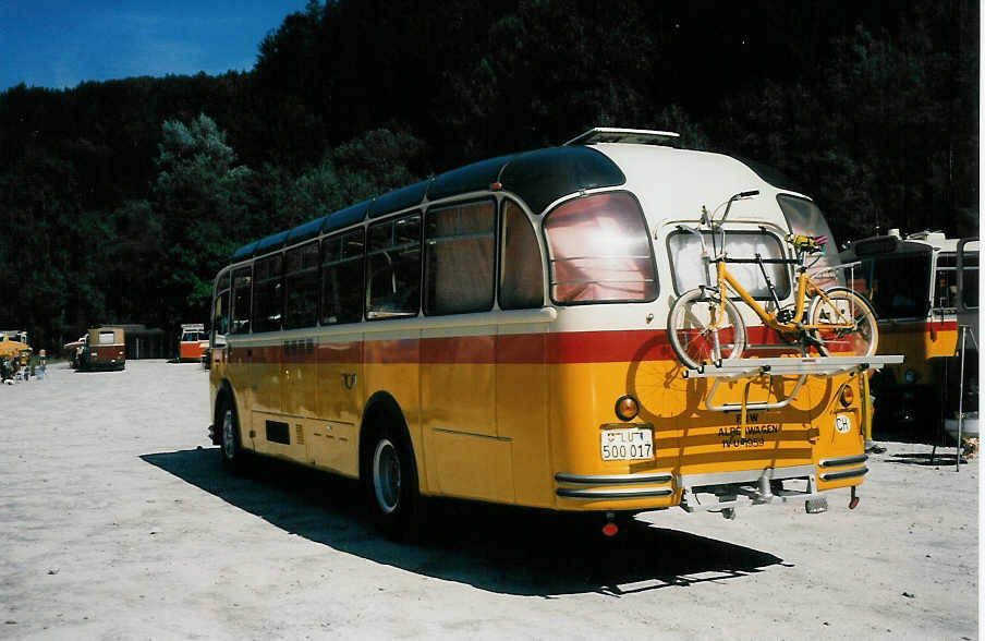 (025'602) - Huber, Oberkirch - LU 500'017 - FBW/Hess (ex K�lin, Alpthal; ex P 24'050) am 15. August 1998 in Heitenried, Sensegraben