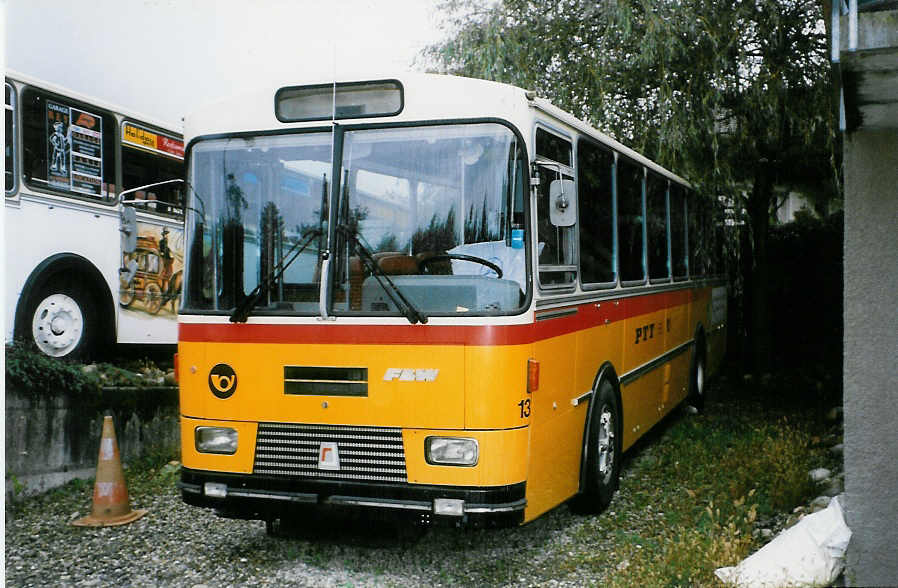 (026'715) - AAGU Altdorf - Nr. 13 - FBW/R&J am 3. Oktober 1998 in B�tzberg, Heiniger
