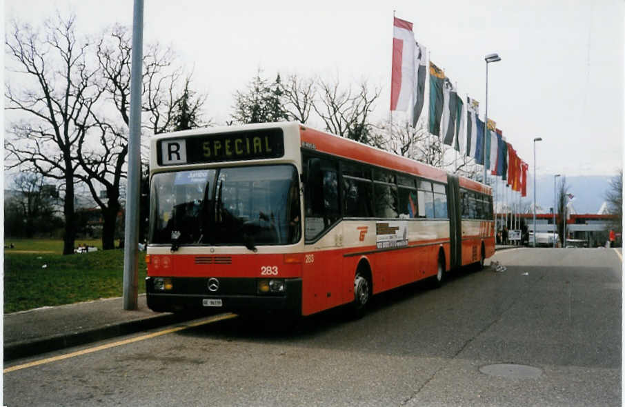 (030'329) - TPG Gen�ve - Nr. 283/GE 96'339 - Mercedes am 21. M�rz 1999 in Gen�ve, Palexpo