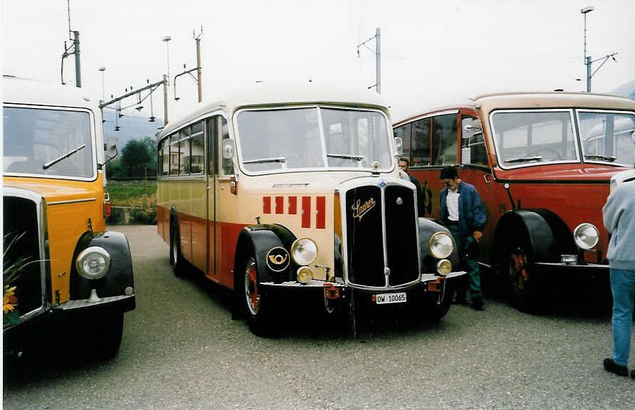 (035'824) - Imfeld, Sachseln - OW 10'065 - Saurer/T�scher (ex L�tscher, Neuheim) am 28. August 1999 in Oensingen, Saurertreffen