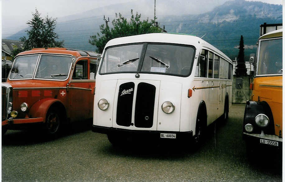 (035'830) - Frei, Arlesheim - BL 60'034 - Berna/H�hener (ex Pieshold, Bottmingen; ex M+79'509) am 28. August 1999 in Oensingen, Saurertreffen
