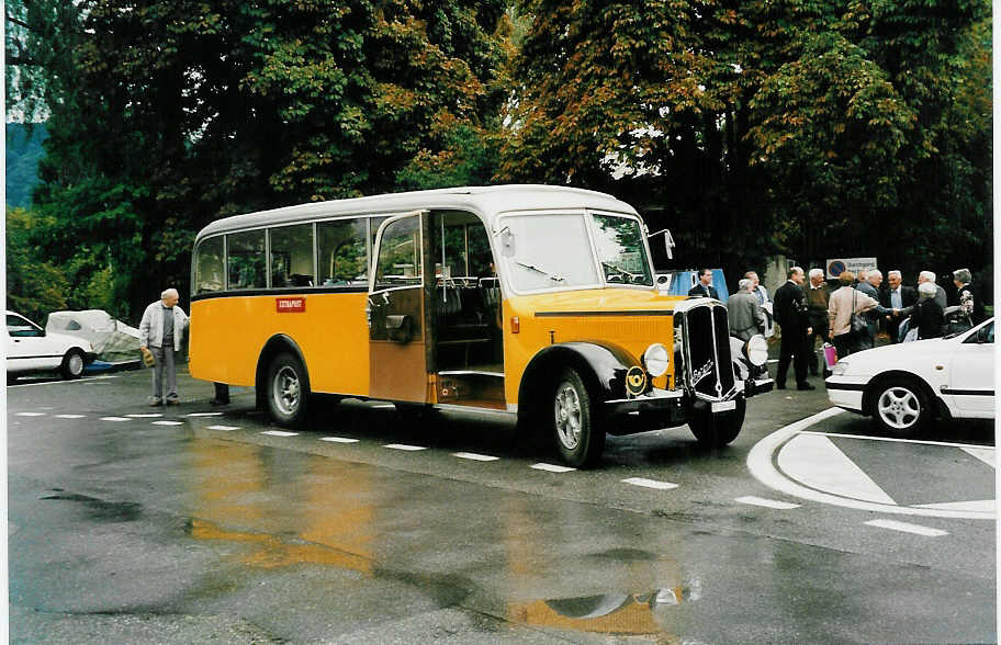 (037'132) - Museum f�r Kommunikation, Bern - BE 384'448 - Berna/Hess (ex P 22'026; ex P 1655) am 26. September 1999 in Thun, Lachenwiese