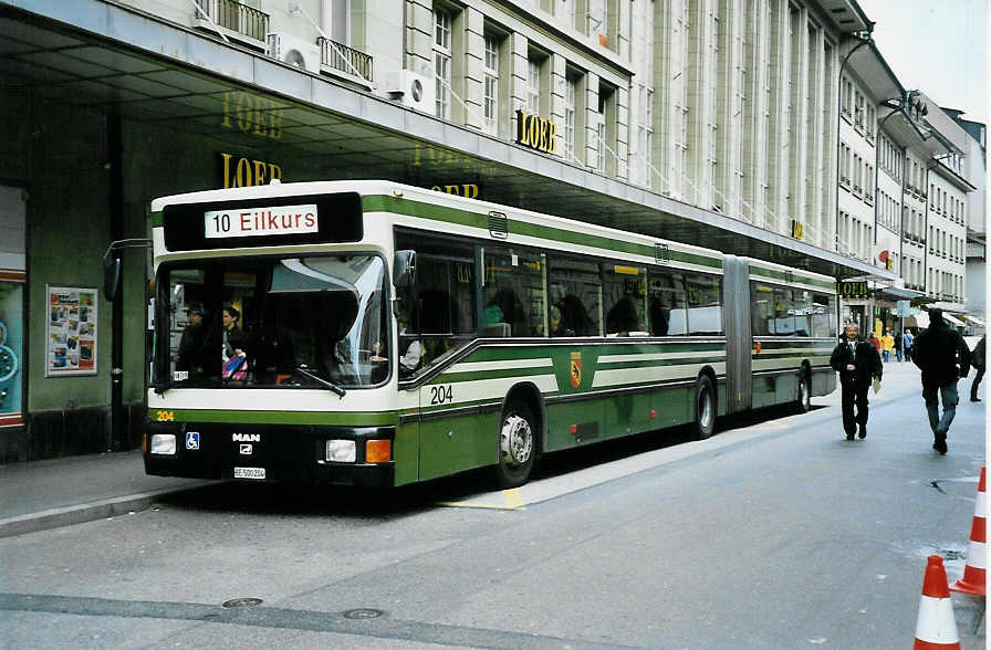 (039'609) - SVB Bern - Nr. 204/BE 500'204 - MAn am 14. M�rz 2000 beim Bahnhof Bern