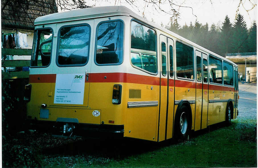 (040'007) - PTT-Regie - P 25'836 - Saurer/Hess am 8. April 2000 in B�tzberg, Heiniger