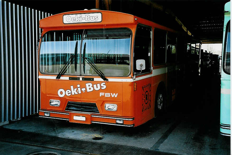 (040'106) - Stadt Zug, Zug - ZG 53'652 - FBW/T�scher (ex ZVB Zug Nr 19) am 8. April 2000 in Zug, Garage ZVB