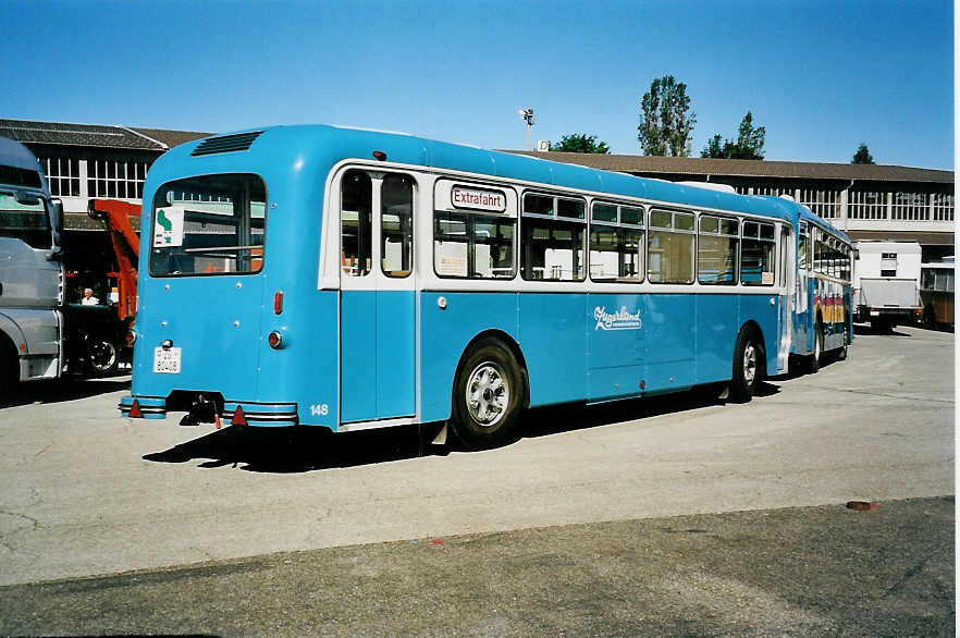 (041'002) - ZVB Zug - Nr. 148/ZG 80'408 - Moser/R&J Personenanh�nger (ex Nr. 48) am 18. Juni 2000 in Hinwil, AMP
