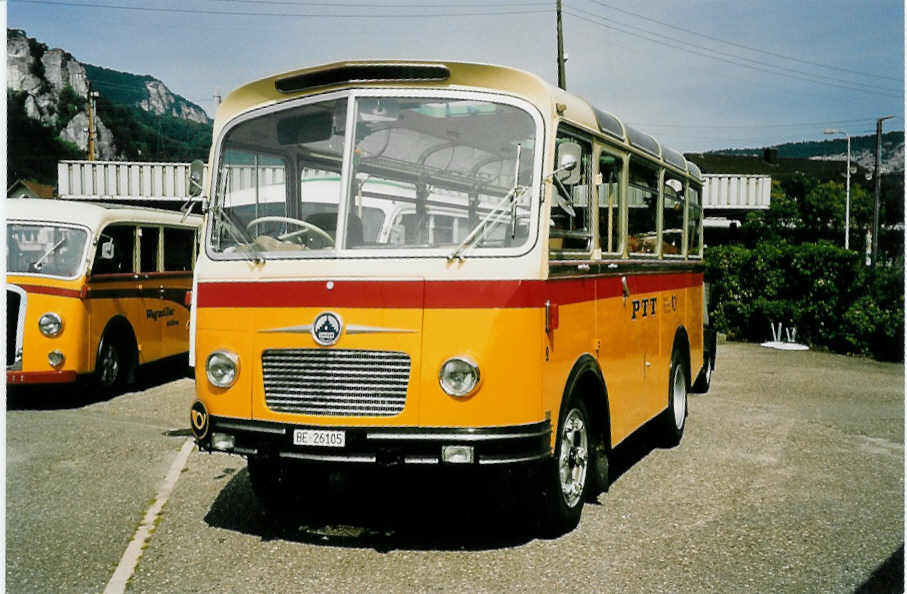 (042'725) - Schmid, Th�rishaus - Nr. 9/BE 26'105 - Saurer/R&J (ex Geiger, Adelboden Nr. 9) am 26. August 2000 in Oensingen, Saurertreffen