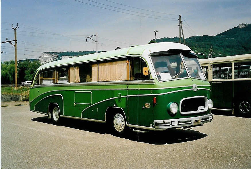 (042'918) - Oertel, Henggart - ZH 799'705 - Saurer/Lauber (ex B�sch, Winterthur; ex M�tral, Martigny) am 26. August 2000 in Oensingen, Saurertreffen