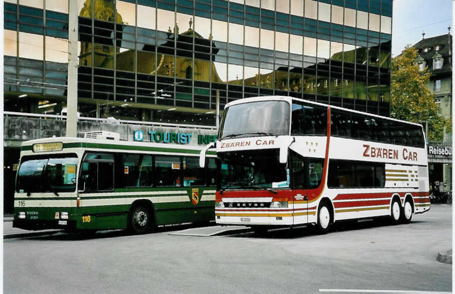 (043'808) - Zb�ren, Konolfingen - BE 26'780 - Setra am 19. November 2000 beim Bahnhof Bern