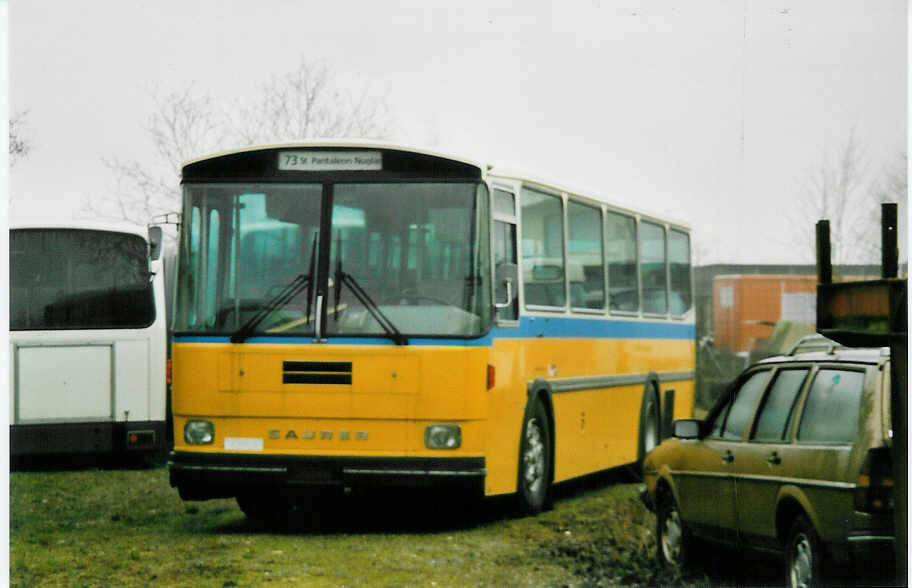 (044'132) - PTT-Regie - P 25'833 - Saurer/T�scher am 27. Dezember 2000 in Herzogenbuchsee, Heiniger