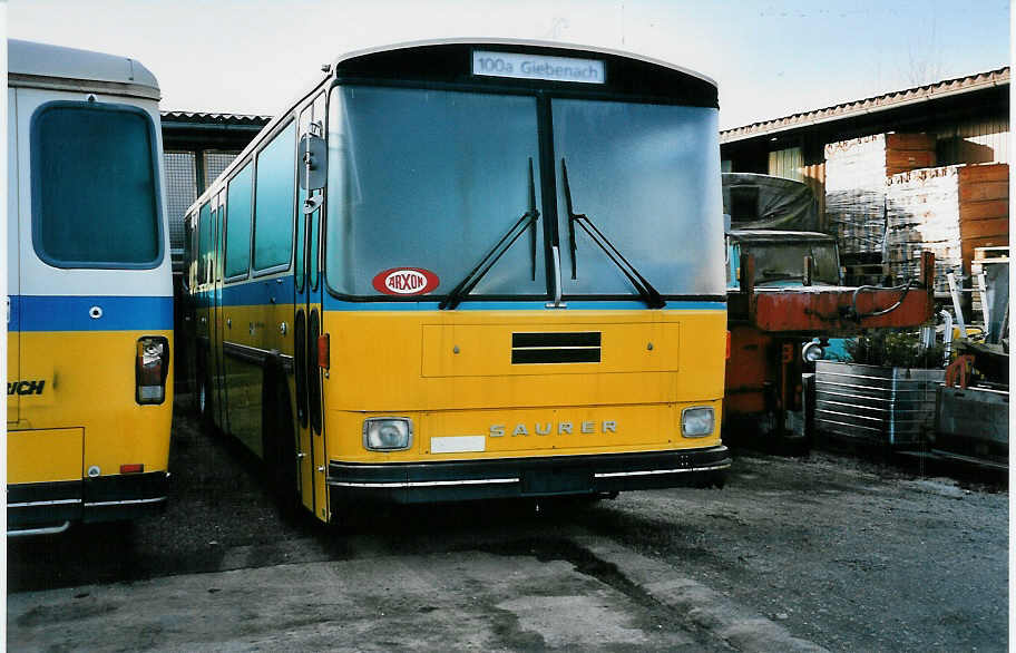 (045'432) - PTT-Regie - P 25'819 - Saurer/T�scher am 31. M�rz 2001 in Thunstetten, Heiniger