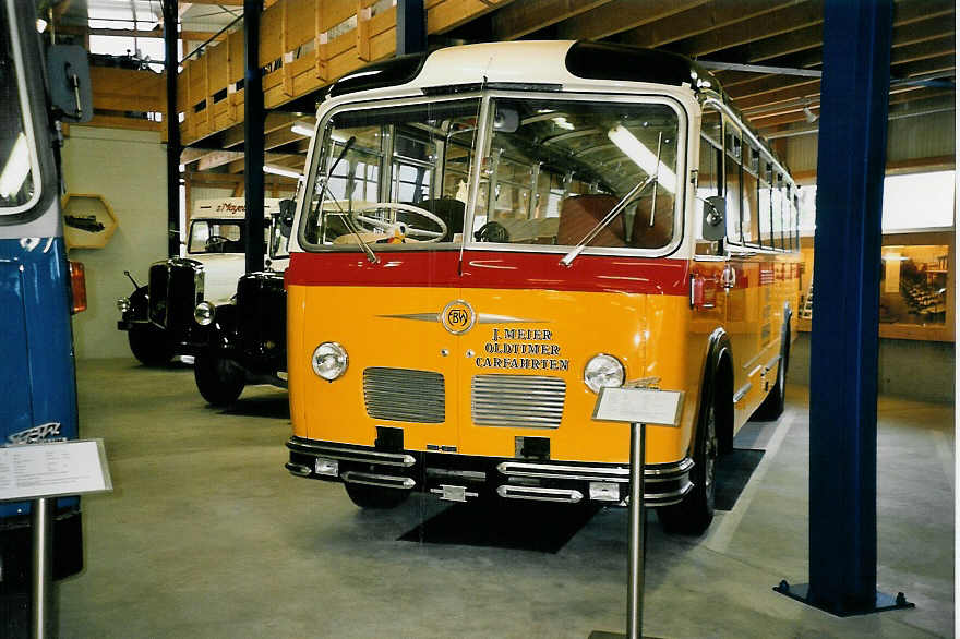 (050'015) - Meier, Gr�t - FBW/R&J (ex Str�ssle, Wengen; ex Kasper, Poschiavo) am 6. Oktober 2001 in Wetzikon, FBW-Museum