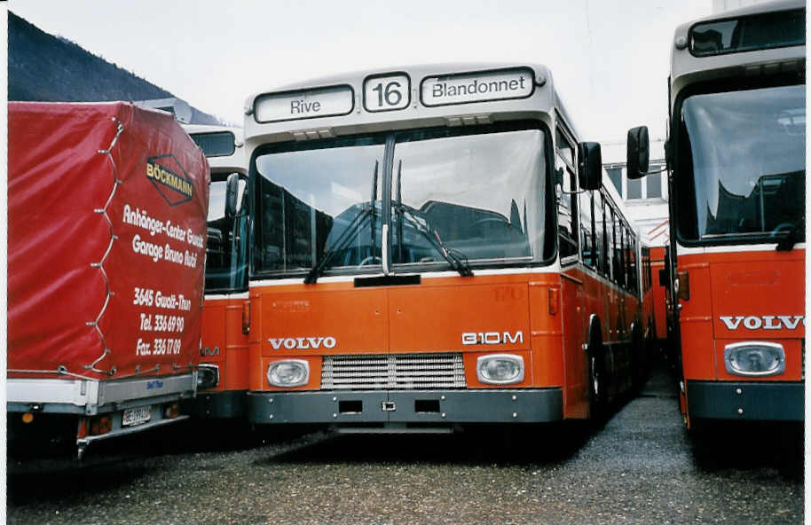 (052'136) - TPG Gen�ve - Nr. 170 - Volvo/R&J am 23. Februar 2002 in Biel, BTR