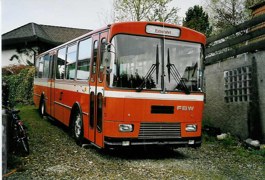 (052'908) - AAGU Altdorf - Nr. 12 - FBW/R&J am 15. April 2002 in B�tzberg, Heiniger