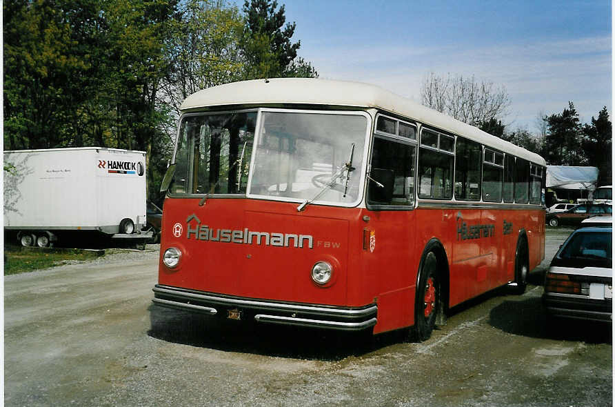 (053'103) - H�uselmann, Bern - Nr. 27 - FBW/R&J (ex AFA Adelboden Nr. 24; ex Steiner, Meikirch Nr. 1) am 19. April 2002 in Muri bei Bern
