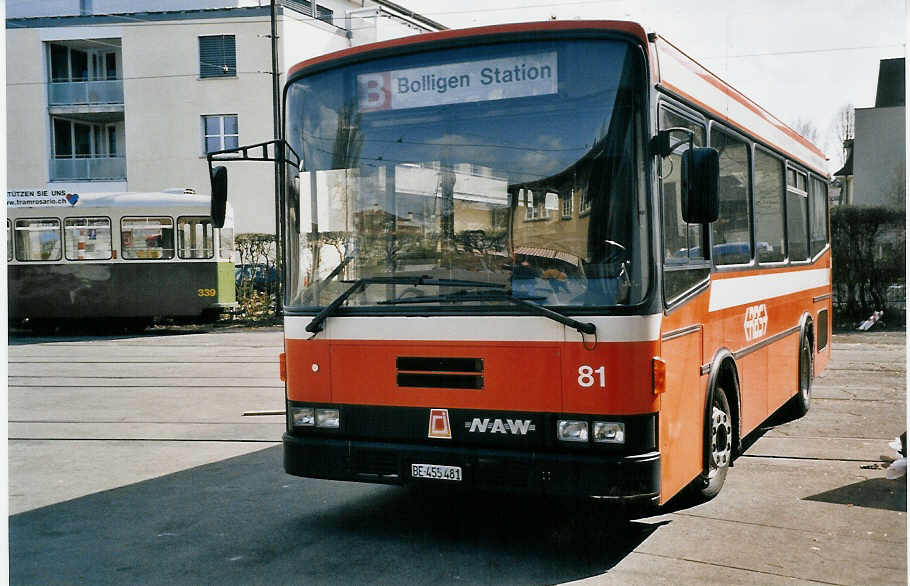 (059'533) - RBS Worblaufen - Nr. 81/BE 455'481 - NAW/R&J am 30. M�rz 2003 in Bern, Burgernziel