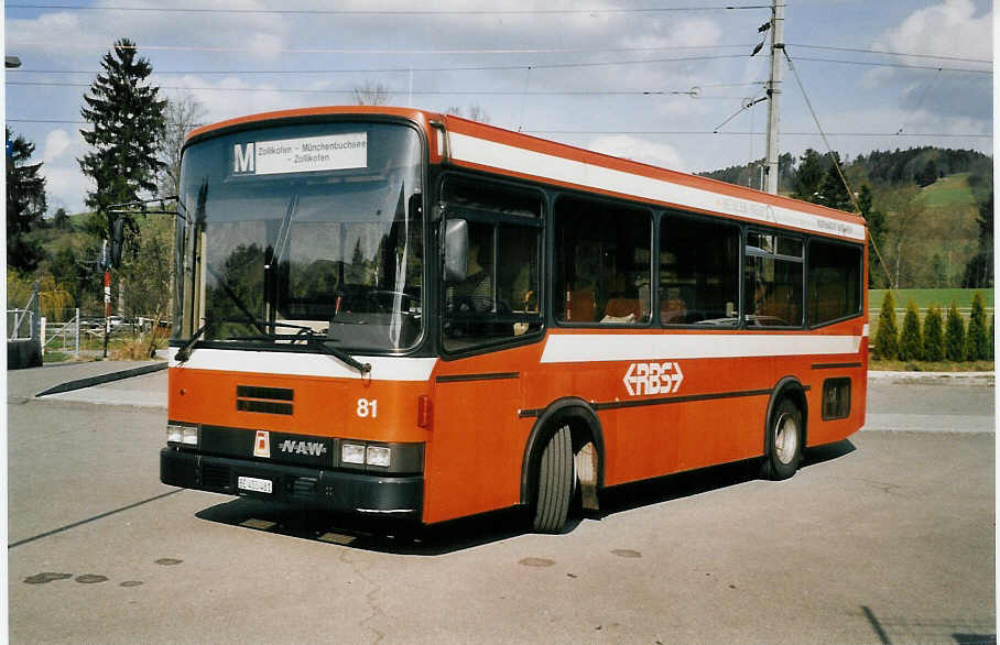 (059'608) - RBS Worblaufen - Nr. 81/BE 455'481 - NAW/R&J am 30. M�rz 2003 in Mittelh�usern, Schwarzwasserbr�cke