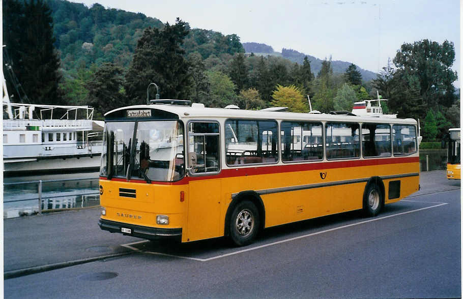 (060'024) - Engeloch, Riggisberg - Nr. 5/BE 13'188 - Saurer/T�scher (ex P 25'668) am 7. Mai 2003 bei der Schiffl�ndte Thun