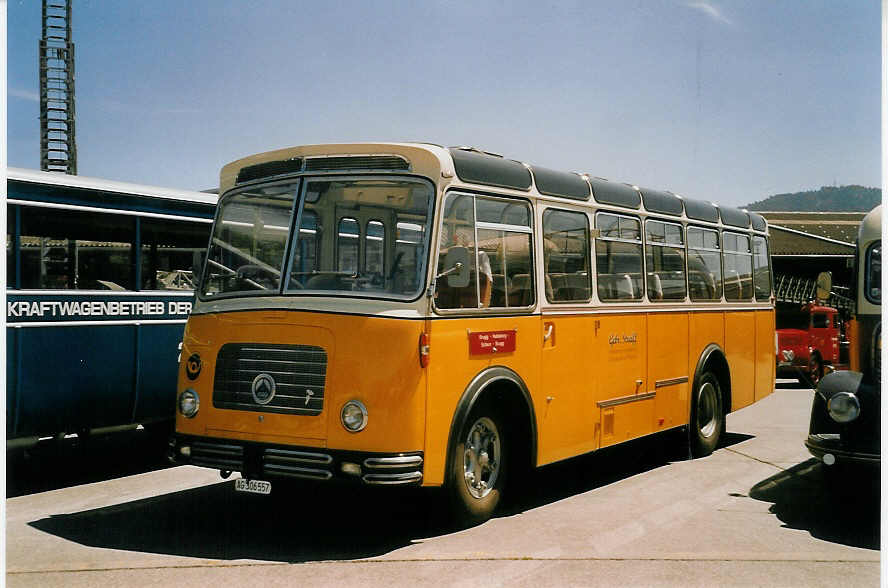 (060'904) - Streiff, Gelterkinden - AG 306'557 - Saurer/Gangloff (ex Oldie-Tours Z�risee, Wollerau; ex OTAG, Wald; ex Leibundgut, Obergoldbach; ex Krebs, Belpberg) am 21. Juni 2003 in Hinwil, AMP