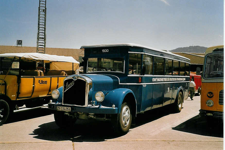 (060'905) - Gehrig, Rudolfstetten - Nr. 24/ZH 134'054 - Saurer/T�scher (ex Kaeslin, Olten; ex VBZ Z�rich Nr. 224; ex VBZ Z�rich Nr. 24) am 21. Juni 2003 in Hinwil, AMP