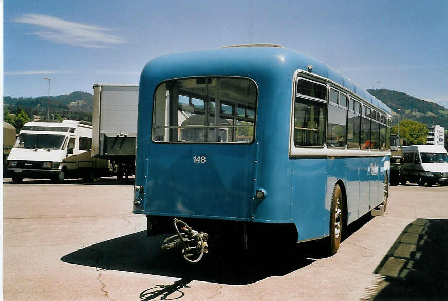 (061'003) - ZVB Zug - Nr. 148/ZG 80'408 - Moser/R&J Personenanh�nger (ex Nr. 48) am 21. Juni 2003 in Hinwil, AMP