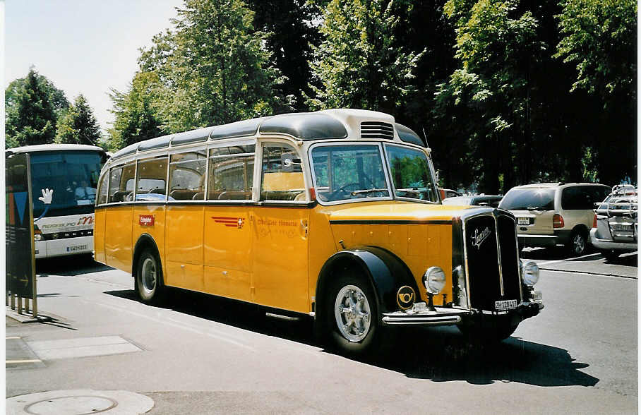 (061'504) - Mosimann, Aesch - ZH 128'417 - Saurer/R&J (ex B�nziger+Knecht, D�ttwil; ex P 19'980; ex P 23'123) am 13. Juli 2003 in Luzern, Verkehrshaus
