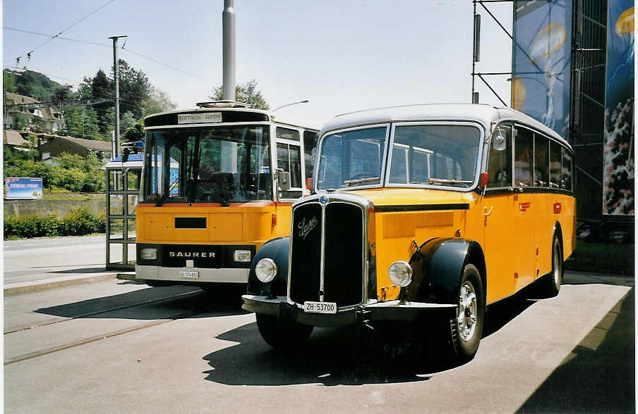(061'507) - Capaul, Feldmeilen - ZH 53'700 - Saurer/R&J (ex M+79'518; ex P 23'067; ex P 2119) am 13. Juli 2003 in Luzern, Verkehrshaus