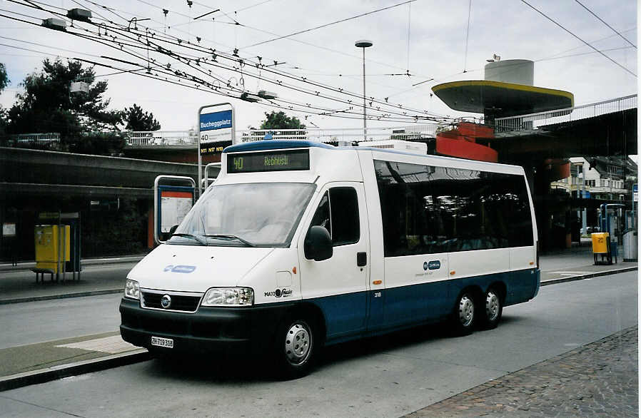 (062'110) - VBZ Z�rich - Nr. 318/ZH 719'318 - Fiat am 29. Juli 2003 in Z�rich, Bucheggplatz