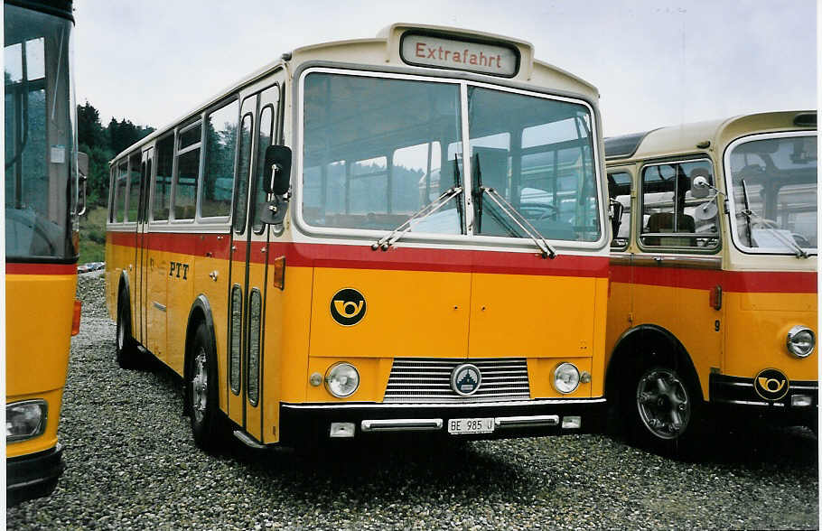 (062'919) - Zimmermann, Niederwangen - BE 985 U - Saurer/T�scher (ex P 24'632) am 30. August 2003 in Niederbipp, Saurertreffen