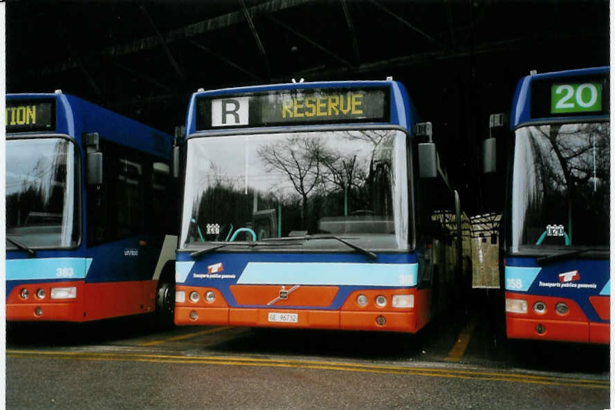 (066'313) - TPG Gen�ve - Nr. 360/GE 96'732 - Volvo am 21. M�rz 2004 in Gen�ve, D�p�t