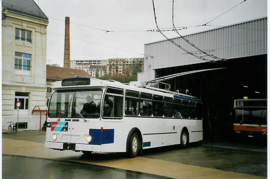 (066'320) - TPG Gen�ve (TL 706) - Nr. 57 - FBW/Hess Trolleybus (ex Nr. 786) am 21. M�rz 2004 in Gen�ve, D�p�t
