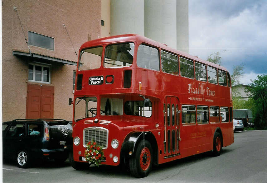 (067'319) - Piccadilly Tours, Winterthur - ZH 561'006 - Bristol (ex Londonbus Nr. FLF 160) am 8. Mai 2004 in Matzingen, Restaurant M�hli