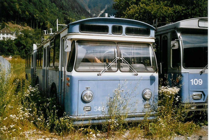 (069'517) - VBZ Z�rich - Nr. 546 - Saurer/T�scher am 17. Juli 2004 in N�fels