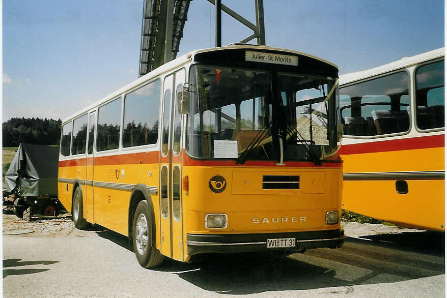 (070'503) - Aus Deutschland: Wittgen, Wiesbaden - WI-TT 31 - Saurer/T�scher (ex Sch�r, Aegerten; ex P 24'239) am 28. August 2004 in Niederbipp, Saurertreffen