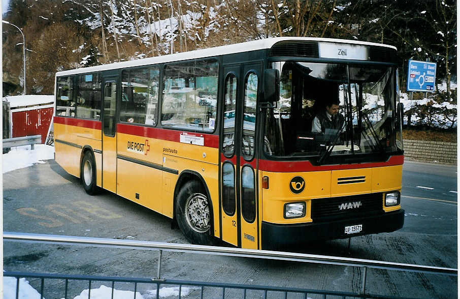 (075'208) - Steiner, Altb�ron - Nr. 12/LU 15'571 - NAW/Hess am 25. Februar 2005 beim Bahnhof Wolhusen