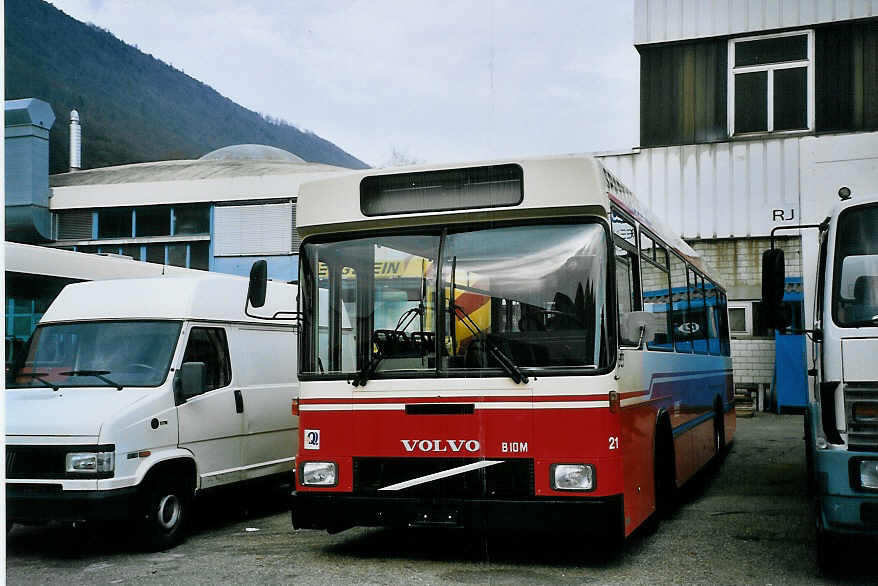 (075'734) - AHW Horgen - Nr. 21 - Volvo/Hess (ex Nr. 10) am 26. M�rz 2005 in Biel, BTR