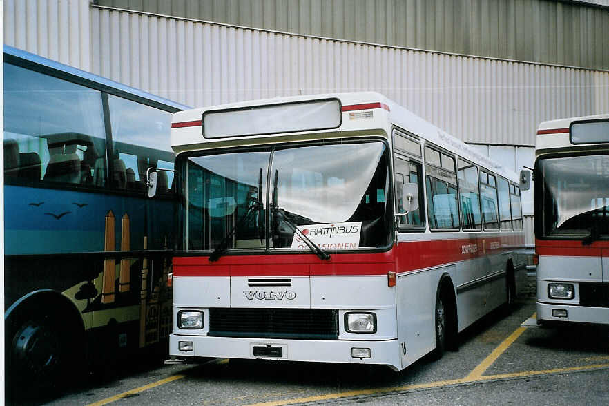 (075'802) - SB Schaffhausen - Nr. 16 - Volvo/Hess (ex RVSH Schaffhausen Nr. 6; ex ASS Schleitheim Nr. 6; ex Nr. 16) am 26. M�rz 2005 in Biel, Rattinbus