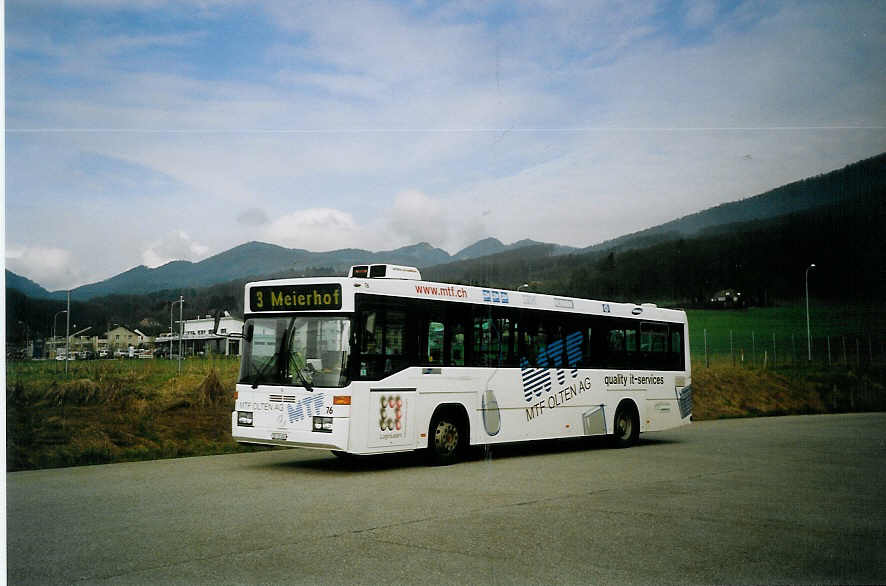 (075'809) - BOGG Wangen b.O. - Nr. 76/SO 21'104 - Mercedes/Hess (ex SOO Olten Nr. 76) am 31. M�rz 2005 in Wangen, Garage