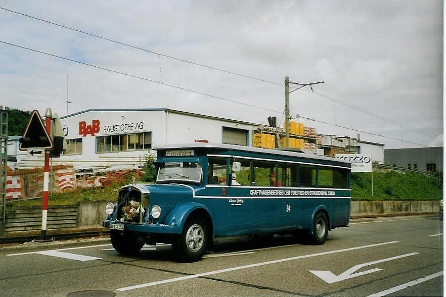 (077'125) - Gehrig, Rudolfstetten - Nr. 24/ZH 134'054 - Saurer/T�scher (ex Kaeslin, Olten; ex VBZ Z�rich Nr. 224; ex VBZ Z�rich Nr. 24) am 5. Juni 2005 in Bad Bubendorf, Talhuus