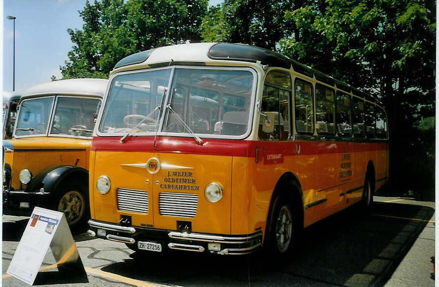 (077'703) - Meier, Gr�t - ZH 27'216 - FBW/R&J (ex Str�ssle, Wengen; ex Kasper, Poschiavo) am 18. Juni 2005 in Hinwil, AMP