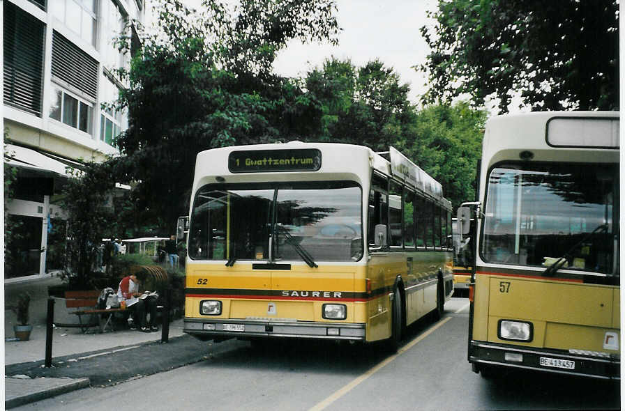 (079'706) - STI Thun - Nr. 52/BE 396'552 - Saurer/R&J am 25. August 2005 bei der Schiffl�ndte Thun