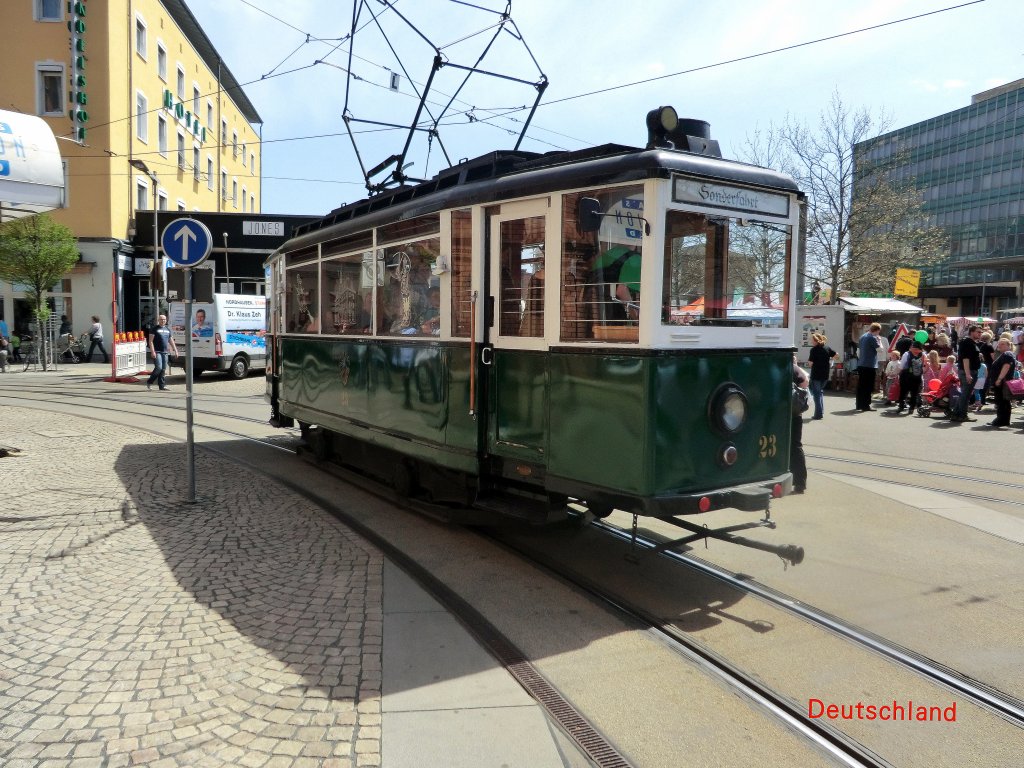 Tw 23 am bahnhofsplatz Nordhausen 2012